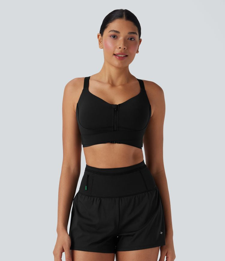 CurveLift™ Medium Support Push Up Zipper Adjustable Buckle Quick Dry Running