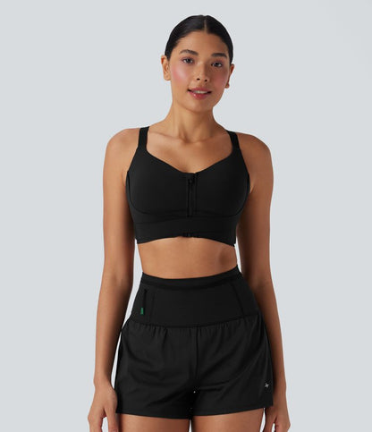 CurveLift™ Medium Support Push Up Zipper Adjustable Buckle Quick Dry Running