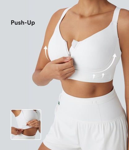 CurveLift™ Medium Support Push Up Zipper Adjustable Buckle Quick Dry Running