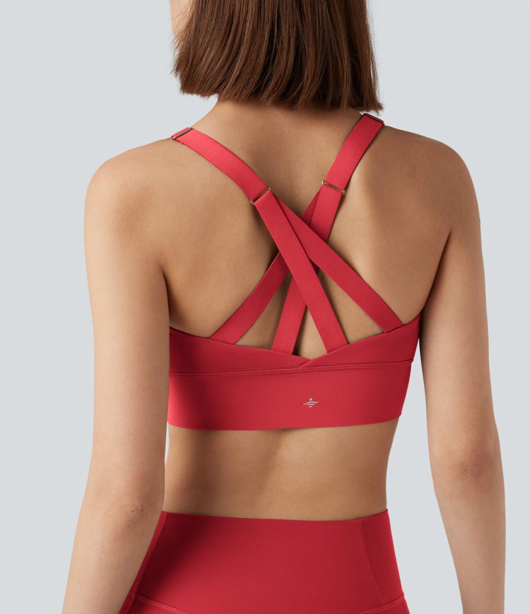 CurveLift™ Medium Support Push Up Zipper Adjustable Buckle Quick Dry Running