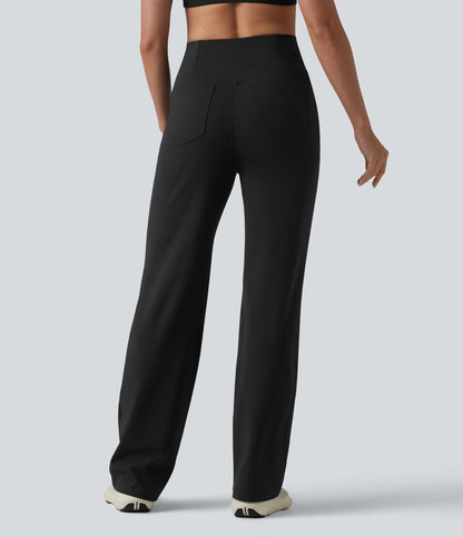 CurveLift™ High Waisted Tummy Control Yoga Straight Leg Pants with Pockets