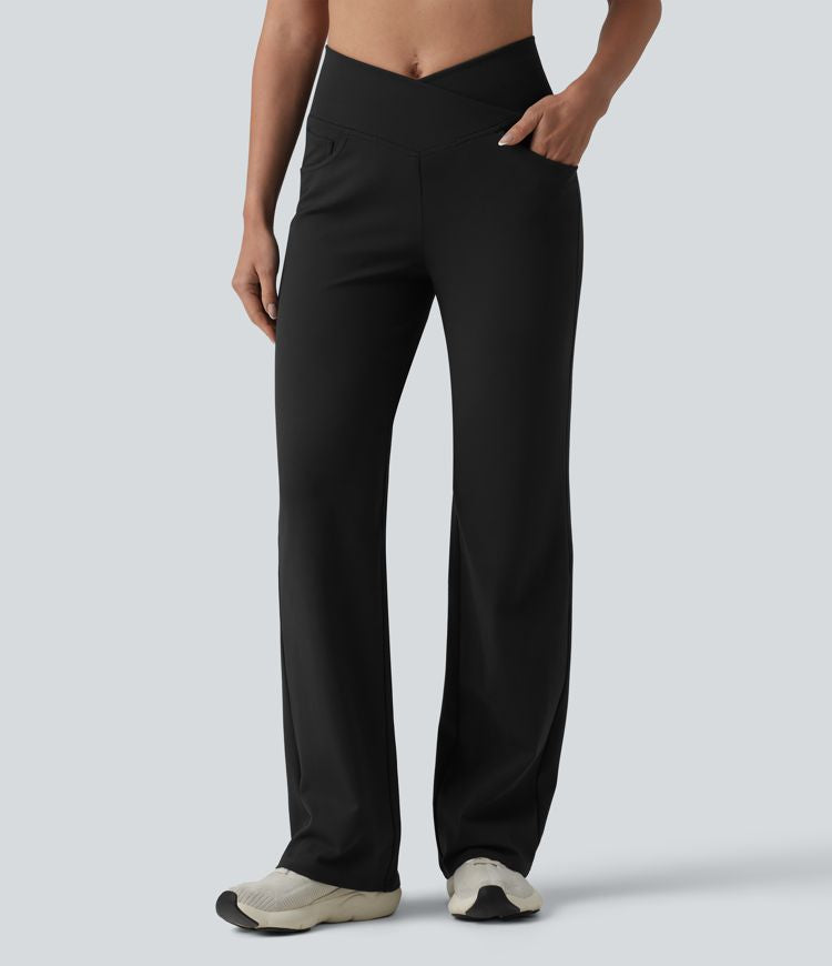 CurveLift™ High Waisted Tummy Control Yoga Straight Leg Pants with Pockets