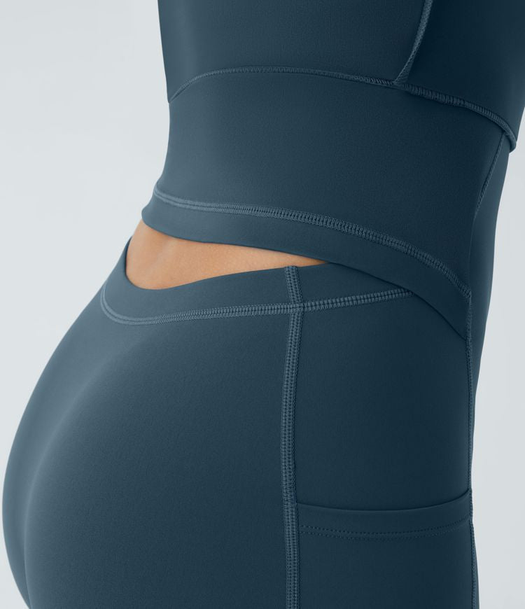 CurveLift™ Airy Backless Twisted Flare Low Support Dance Active Dress-Longer Length-Easy Peezy Edition A-C Cups