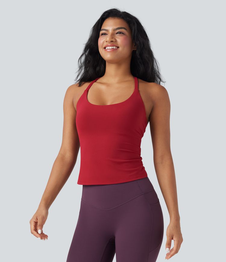 CurveLift™ Back Crossover Hem Yoga Cami Top