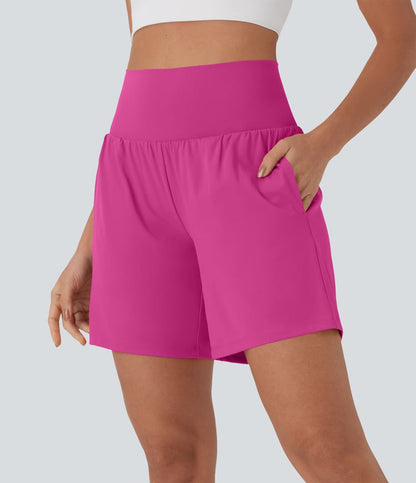 CurveLift™ Super High Waisted 2-in-1 Cool Touch Yoga Shorts 7" with Pockets