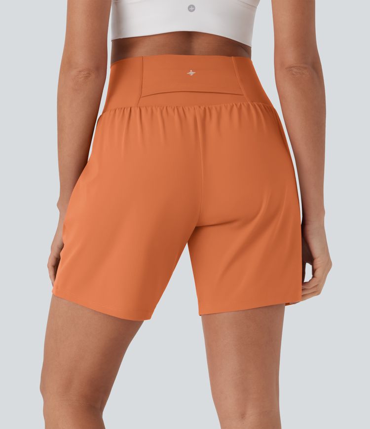 CurveLift™ Super High Waisted 2-in-1 Cool Touch Yoga Shorts 7" with Pockets