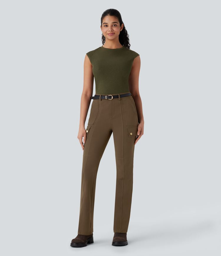 CurveLift™ Mid Rise Pockets Hiking Cargo Bootcut Pants