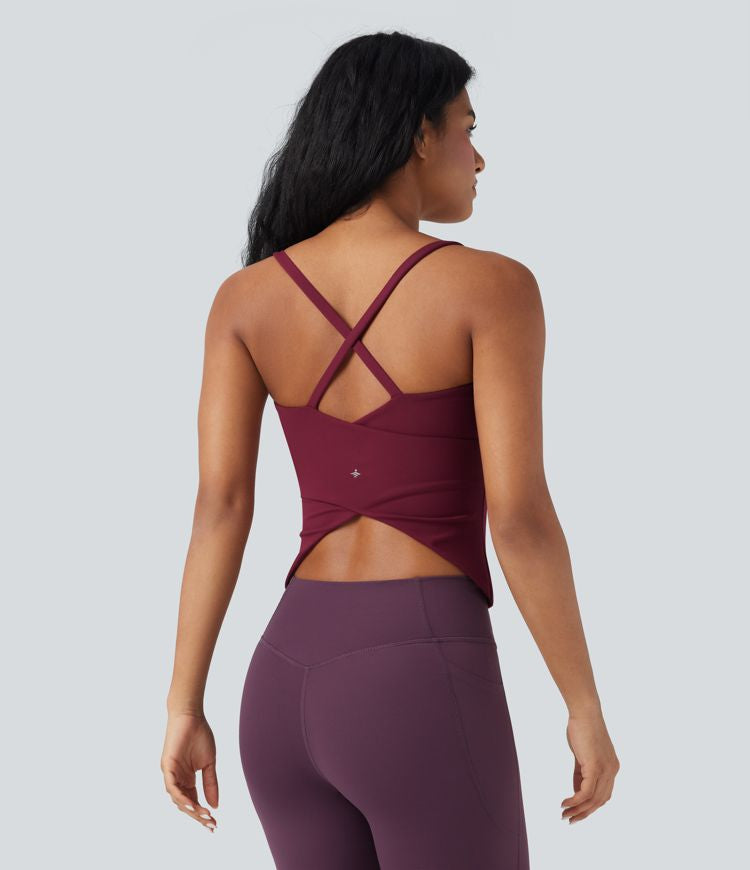 CurveLift™ Back Crossover Hem Yoga Cami Top