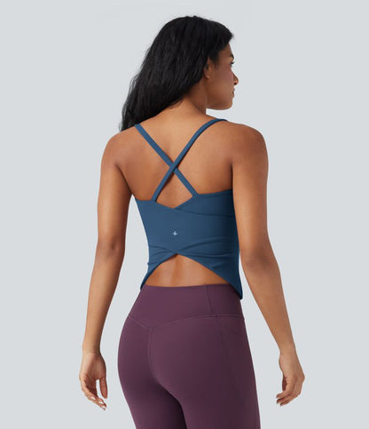 CurveLift™ Back Crossover Hem Yoga Cami Top