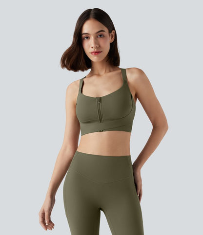 CurveLift™ Medium Support Push Up Zipper Adjustable Buckle Quick Dry Running