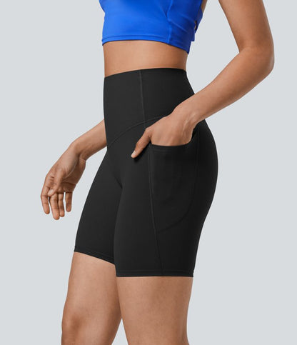 CurveLift™ High Waisted Tummy Control Pocket Shaping Training Biker Shorts 7''
