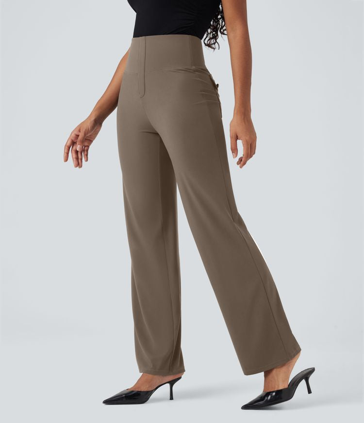 CurveLift™ High Waisted Tummy Control Straight Leg Work Pants