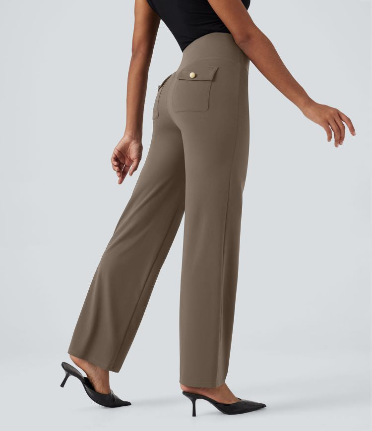 CurveLift™ High Waisted Tummy Control Straight Leg Work Pants