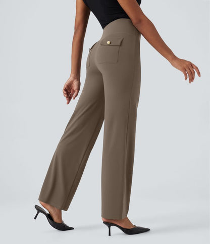 CurveLift™ High Waisted Tummy Control Straight Leg Work Pants