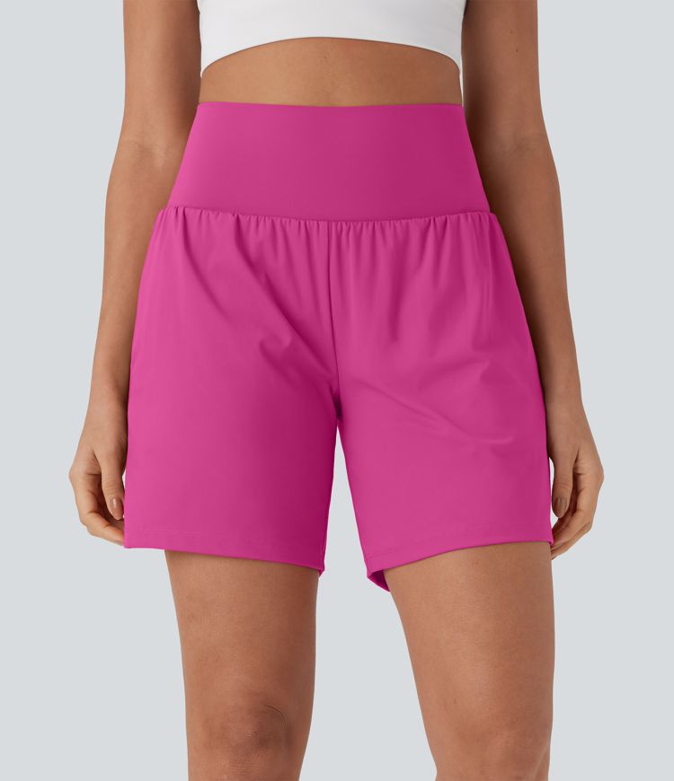 CurveLift™ Super High Waisted 2-in-1 Cool Touch Yoga Shorts 7" with Pockets