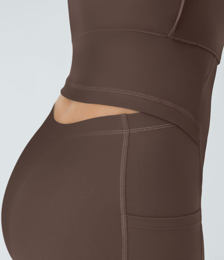 CurveLift™ Airy Backless Twisted Flare Low Support Dance Active Dress-Longer Length-Easy Peezy Edition A-C Cups