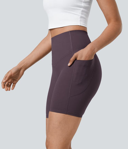 CurveLift™ High Waisted Tummy Control Pocket Shaping Training Biker Shorts 7''