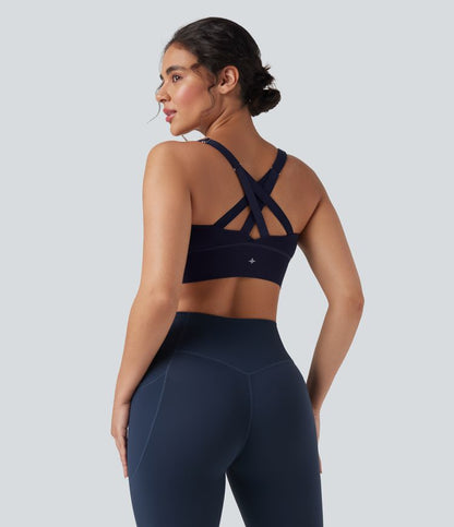 CurveLift™ Medium Support Push Up Zipper Adjustable Buckle Quick Dry Running
