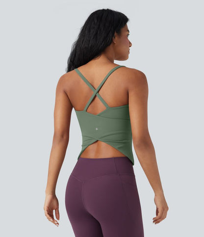 CurveLift™ Back Crossover Hem Yoga Cami Top