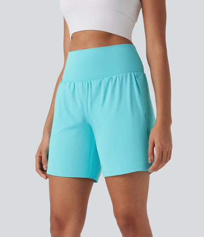 CurveLift™ Super High Waisted 2-in-1 Cool Touch Yoga Shorts 7" with Pockets