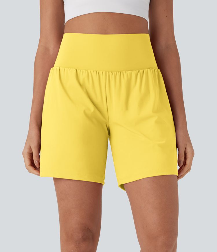 CurveLift™ Super High Waisted 2-in-1 Cool Touch Yoga Shorts 7" with Pockets