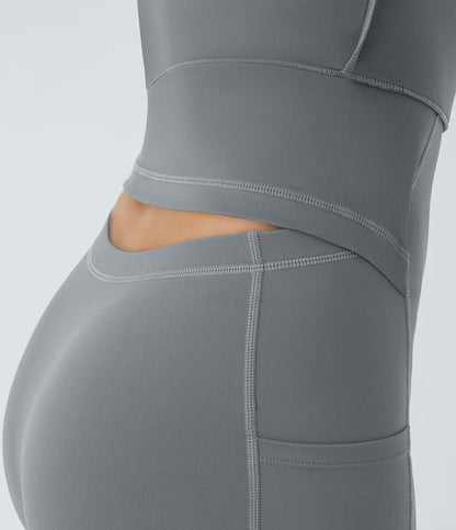 CurveLift™ Airy Backless Twisted Flare Low Support Dance Active Dress-Longer Length-Easy Peezy Edition A-C Cups