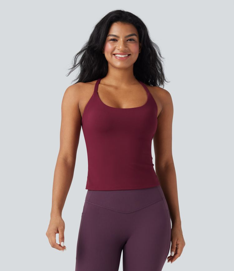 CurveLift™ Back Crossover Hem Yoga Cami Top