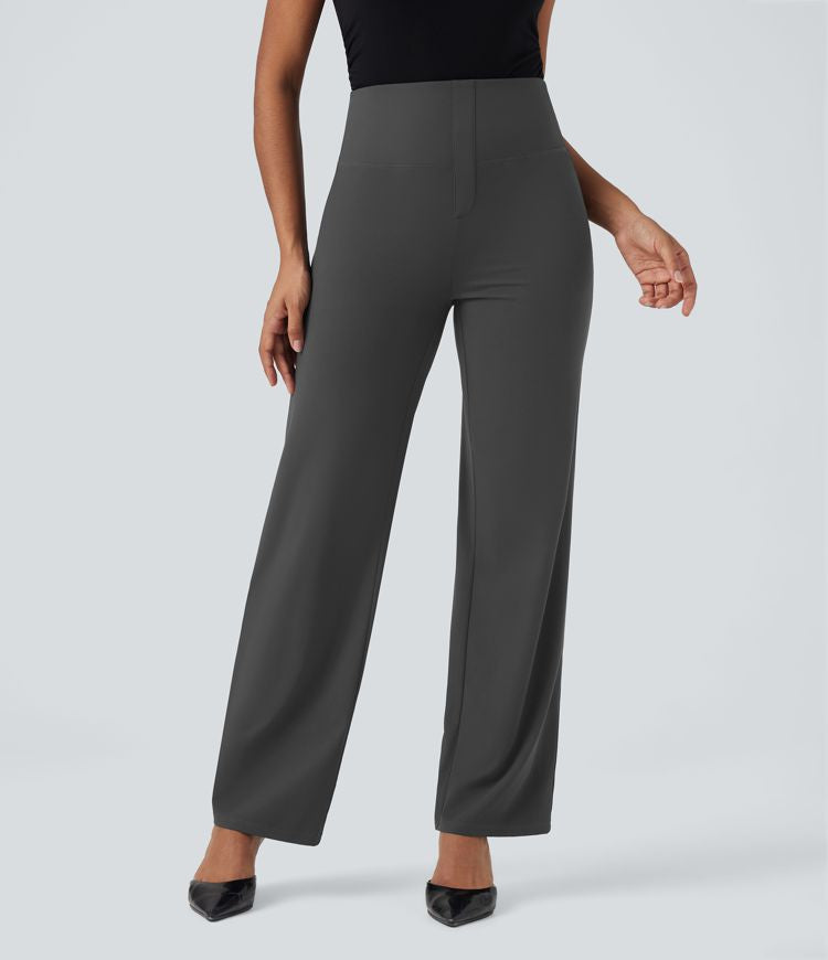CurveLift™ High Waisted Tummy Control Straight Leg Work Pants