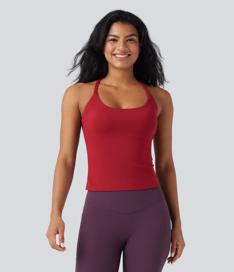 CurveLift™ Back Crossover Hem Yoga Cami Top