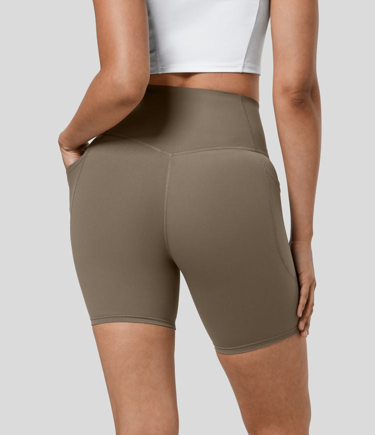 CurveLift™ High Waisted Tummy Control Pocket Shaping Training Biker Shorts 7''