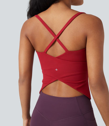 CurveLift™ Back Crossover Hem Yoga Cami Top
