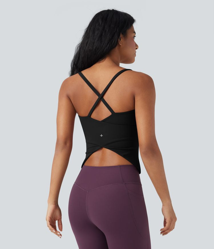 CurveLift™ Back Crossover Hem Yoga Cami Top