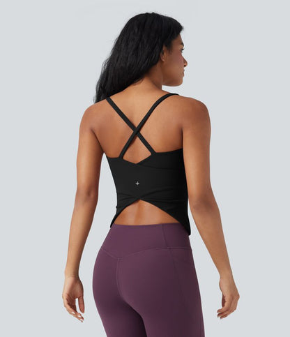 CurveLift™ Back Crossover Hem Yoga Cami Top
