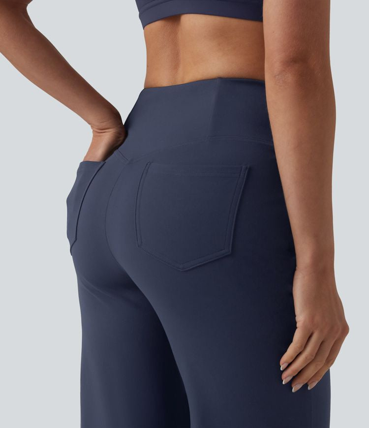 CurveLift™ High Waisted Tummy Control Yoga Straight Leg Pants with Pockets