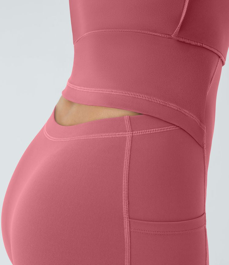 CurveLift™ Airy Backless Twisted Flare Low Support Dance Active Dress-Longer Length-Easy Peezy Edition A-C Cups