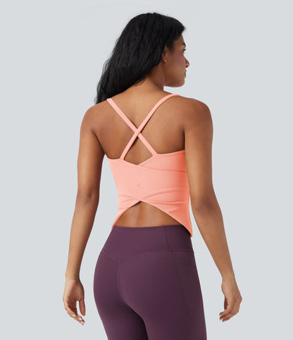 CurveLift™ Back Crossover Hem Yoga Cami Top