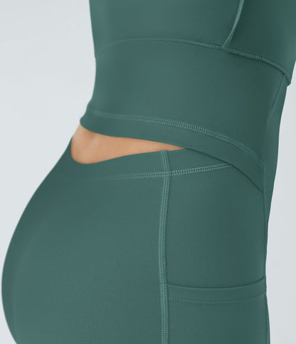 CurveLift™ Airy Backless Twisted Flare Low Support Dance Active Dress-Longer Length-Easy Peezy Edition A-C Cups