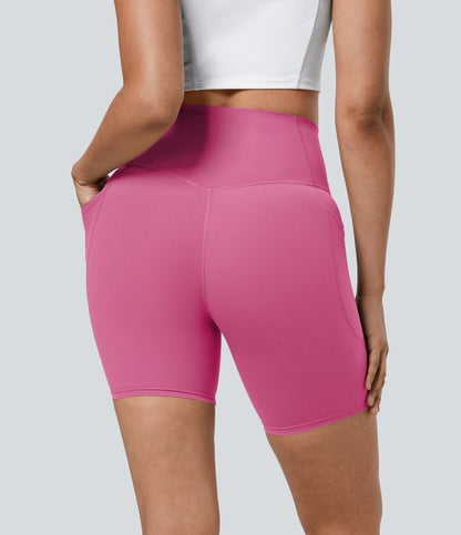 CurveLift™ High Waisted Tummy Control Pocket Shaping Training Biker Shorts 7''