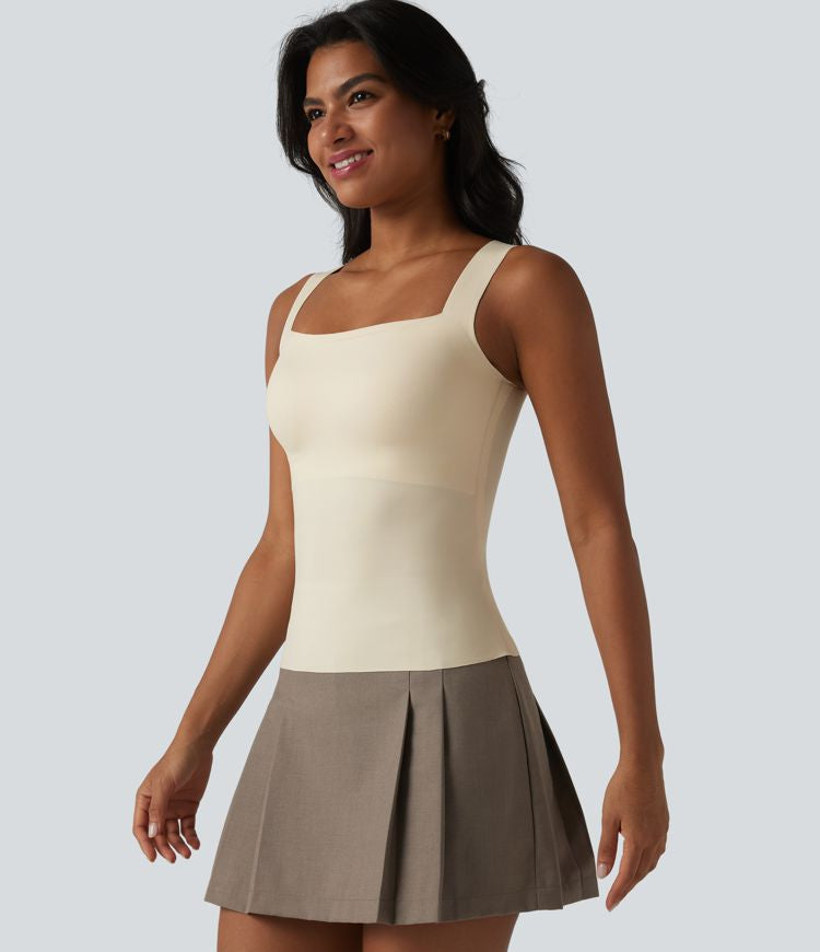 CurveLift™ Square Neck Built-in Bra Casual Tank Top B-E Cups