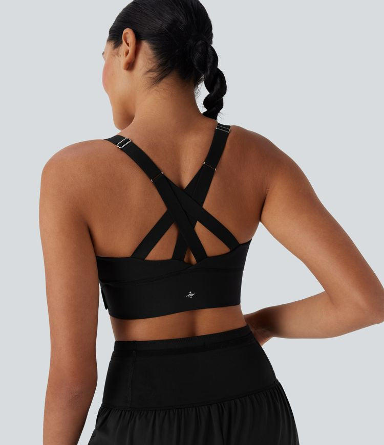 CurveLift™ Medium Support Push Up Zipper Adjustable Buckle Quick Dry Running