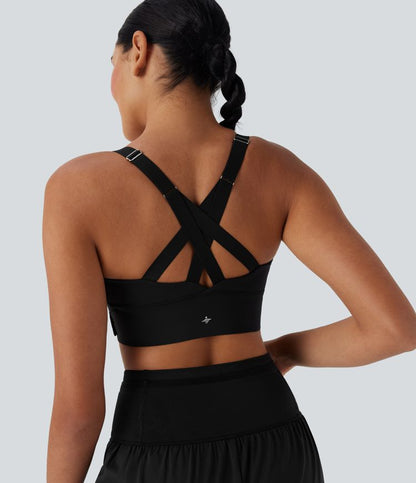 CurveLift™ Medium Support Push Up Zipper Adjustable Buckle Quick Dry Running