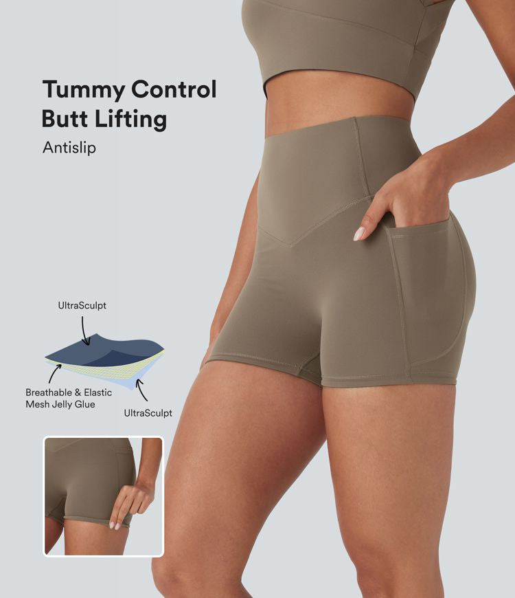 CurveLift™ High Waisted Butt Lifting Tummy Control Pocket Shorts