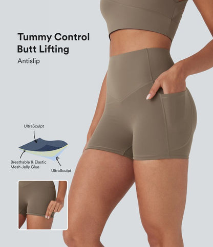 CurveLift™ High Waisted Butt Lifting Tummy Control Pocket Shorts