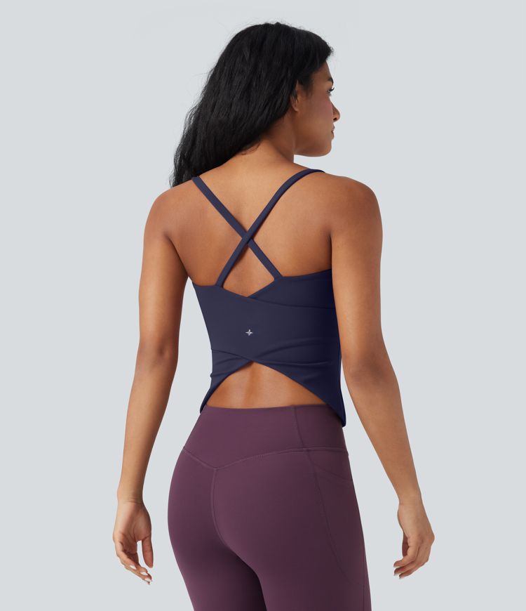 CurveLift™ Back Crossover Hem Yoga Cami Top