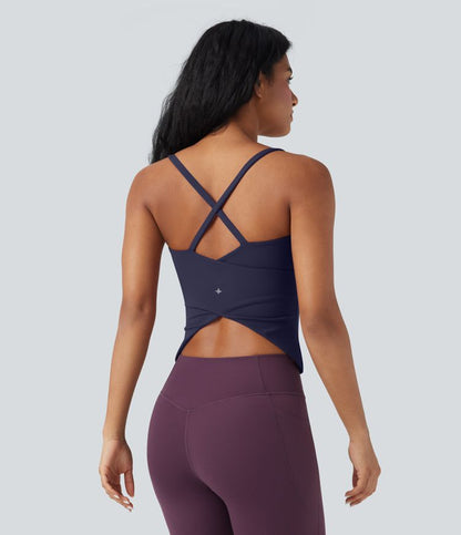 CurveLift™ Back Crossover Hem Yoga Cami Top