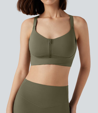 CurveLift™ Medium Support Push Up Zipper Adjustable Buckle Quick Dry Running