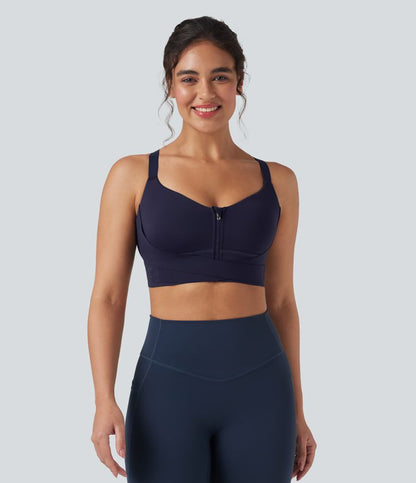 CurveLift™ Medium Support Push Up Zipper Adjustable Buckle Quick Dry Running