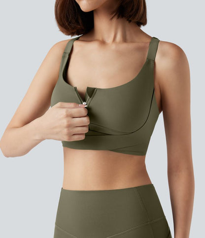 CurveLift™ Medium Support Push Up Zipper Adjustable Buckle Quick Dry Running