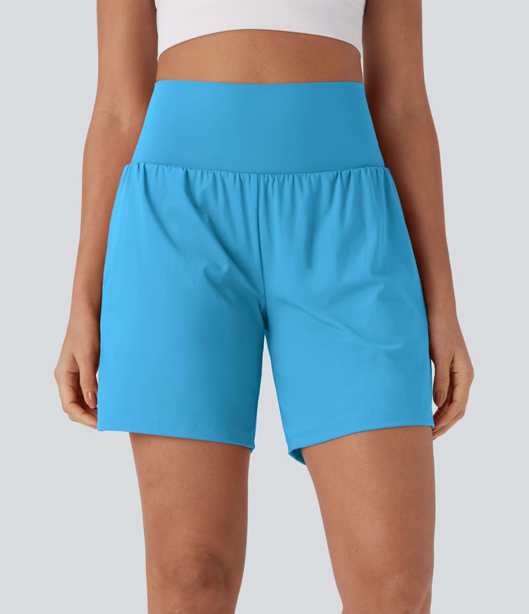 CurveLift™ Super High Waisted 2-in-1 Cool Touch Yoga Shorts 7" with Pockets