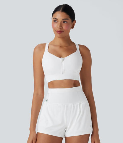 CurveLift™ Medium Support Push Up Zipper Adjustable Buckle Quick Dry Running
